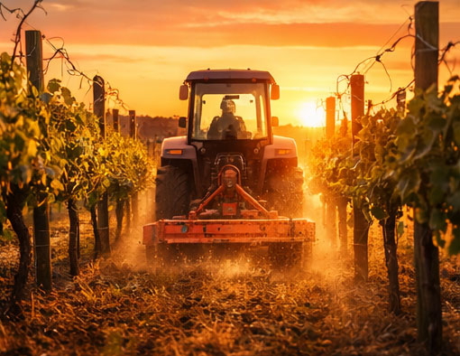 Attrezzature per lavorazione sottofila in vigneto